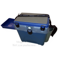 Рыболовный ящик A-elita цвет сине-серый с термометром