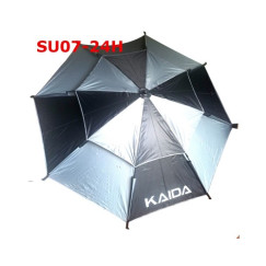 Зонт Kaida SU07-240H 2.4м в чехле с тентом на молнии (тёмно-серый-светло-серый, двойной слой)