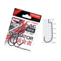           Крючки офсетные Lucky John сер. LJHP340 разм.003/0 6шт.