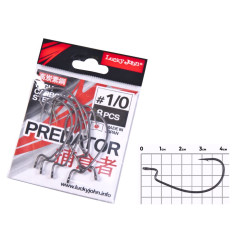           Крючки офсетные Lucky John сер. LJHP350 разм.001/0 8шт.