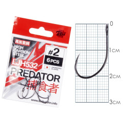           Крючки Lucky John PREDATOR сер. LJH532 разм.002 6шт.