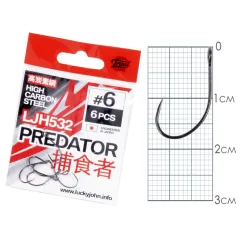           Крючки Lucky John PREDATOR сер. LJH532 разм.006 6шт.