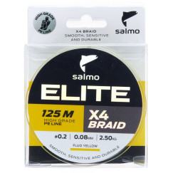 Леска плетеная Salmo Elite х4 BRAID Fluo Yellow 125м 0.08мм