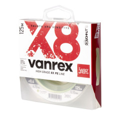 Леска плетеная Lucky John Vanrex х8 BRAID Fluo Green 125м 0.10мм
