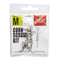 Спирали для силиконовых приманок Lucky John Pro Series CORKSCROW KIT M