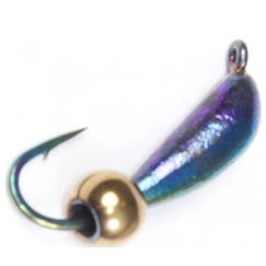           Мормышка вольф. Lucky John БАНАН спортивный бензин с петел. и диско шаром золото 025/GO