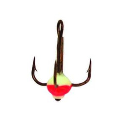           Крючок-тройник для приманок Lucky John с каплей цвет. разм.010/FR