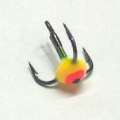          Крючок-тройник для приманок Lucky John с каплей цвет. разм.010/GYF
