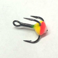           Крючок-тройник для приманок Lucky John с каплей цвет. разм.010/RFR
