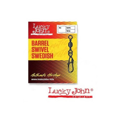           Вертлюги c застеж. Lucky John BARREL SWIVEL Norway 006 10шт.