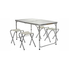 Набор мебели Mifine стол складной+4 стула, телескопические ножки.