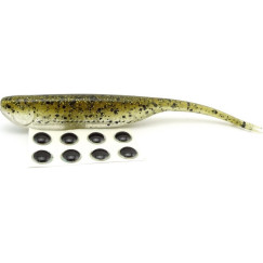 Силикон Jackall Jazzy Fish 3.0" #Green Pumpkin Gold/Pearl Silver