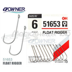         Одинарный крючок OWNER FLOAT RIGGER №12 (13шт)