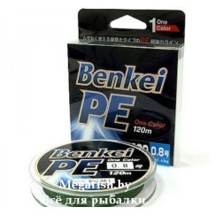 Шнур плетеный Benkei PE one color 120m 2.5 green