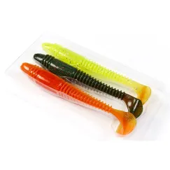 Силиконовая приманка Lucky John Pro Series Tioga Fat 5.8” (14.7см, 14.7гр,упаковка 3шт) цвет MIX1