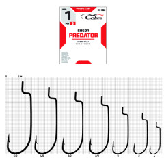 Крючки офсетные Cobra PREDATOR сер. CO501