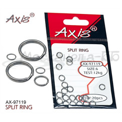 Заводное кольцо  AXIS, #12, тест 30 кг, 20шт