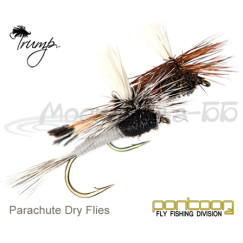 Мухи TRUMP, DRY FLY, 42329 Parachute Pale Morning Dunl, кр. #14, 2шт. в уп.