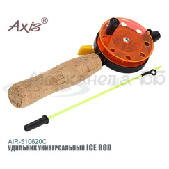 Удильник универсальный с катушкой D=75мм с длинной пробковой рукояткой