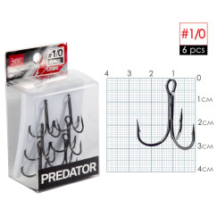           Крючки-тройники Lucky John PREDATOR сер. LJH234 разм.001/0 6 шт.