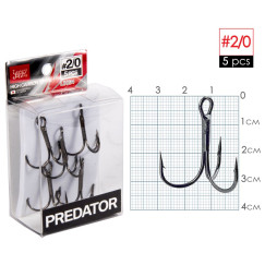           Крючки-тройники Lucky John PREDATOR сер. LJH234 разм.002/0 5 шт.