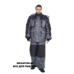 Костюм Huntsman Полюс LUX ткань Cell (р-р 44-46; 182-188 см) цвет Серый/Черный