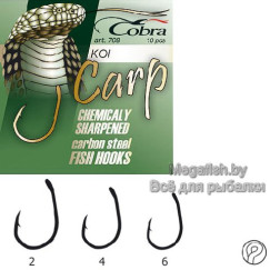 Крючок одноподдевный Cobra CARP KOI сер.708NSB (упаковка 10 шт) размер 004