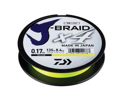 Леска плетеная J-Braid X4 135м 0,17мм fluo yellow