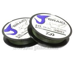 Леска плетеная J-Braid X4 135м 0,07мм green