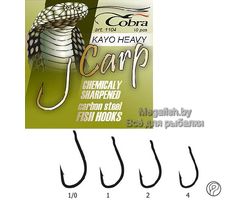 Крючок одноподдевный CARP KAYO HEAVY сер.1104NSB (упаковка 10 шт) размер 001/0