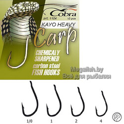 Крючок одноподдевный CARP KAYO HEAVY сер.1104NSB (упаковка 10 шт) размер 002