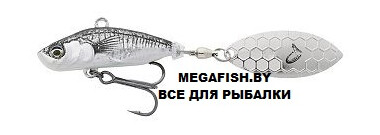 Тейл-спиннер Savage Gear 3D Sticklebait Tailspin 7.3 см 13гр Black Silver