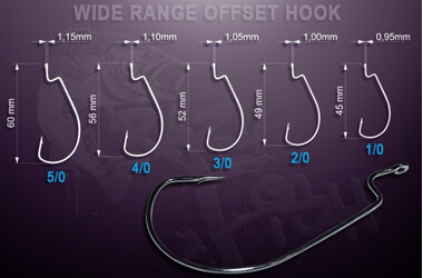 Офсетный крючок Crazy Fish Wide Range Offset Hook WROH 4/0 2