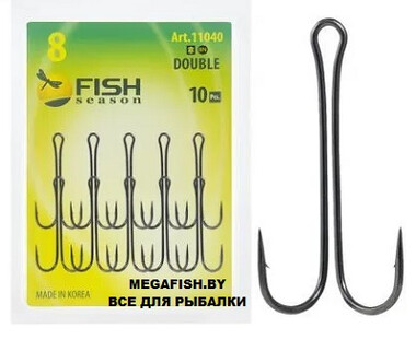 Крючок Fish Season DOUBLE №1 BN с длинным цевьём