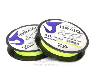 Шнур Daiwa J-Braid X4 (135 м; 0.13 мм; yellow)