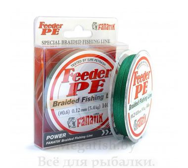 Шнур плетеный FANATIK Feeder PE X4 140m (#0,6) 0.12mm 5.4kg GREEN