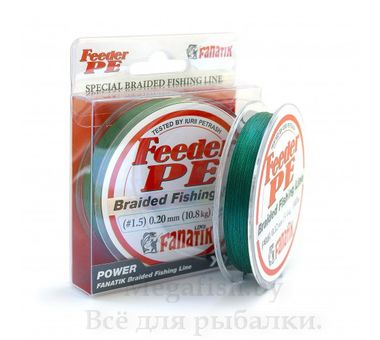 Шнур плетеный FANATIK Feeder PE X4 140m (#1.5) 0.20mm 10.8kg GREEN