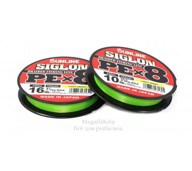 Плетеный шнур Sunline Siglon PE X8 150m (10lb/4.5kg) light green 0.6