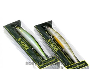 Воблер Megabass X-120 (12см, 11.4гр, 0.4-0.6м) slow floating mat tiger 2