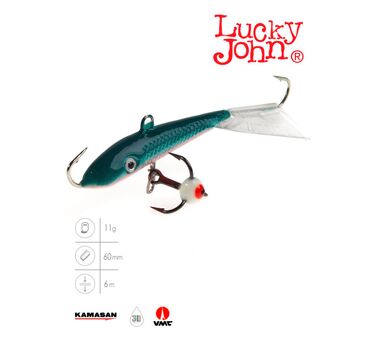 ​Балансир Lucky John Fin 4 (11гр, 4см) с тройником 54