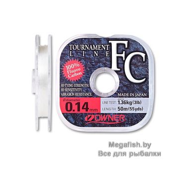 Леска OWNER Fluorocarbon (50 м; 0.140 мм)