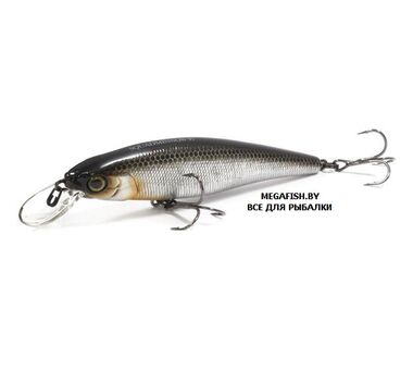 Воблер Jackall Squad Minnow 80 (9.7 гр; 8.2 см; 0.8-1.2 м) hl silver & black