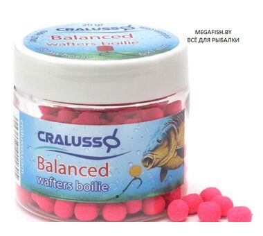 Бойлы Cralusso Balanced Wafters Boilie (20 гр; 7 мм) Strawberry