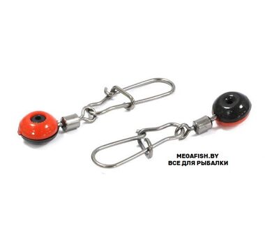 Вертлюг с карабином Sprut S Plastic Head Moving Rolling Swivel (L; 4 шт.)