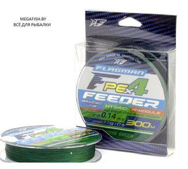 Шнур Flagman Hybrid PE F4 Feeder (150 м; 0.10 мм) Moss Green