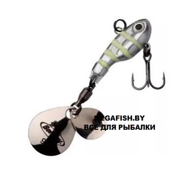 Тейлспиннер Berkley Pulse Spintail (14 гр; 7 см) Glow Silver Zebra