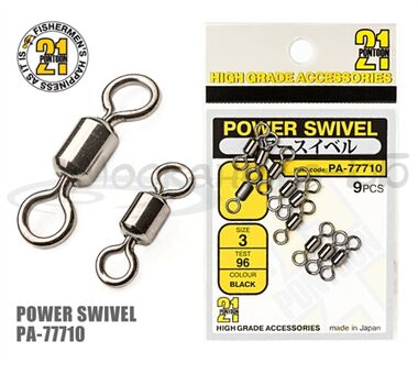 Вертлюг силовой  Pontoon21 Power Swivel, цв. черный, #7, 10 шт. уп.