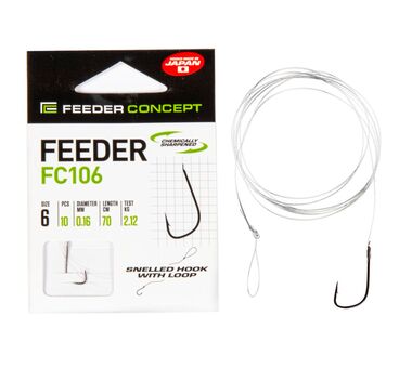 Крючки с поводком Feeder Concept FEEDER FC106 70cm №6