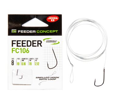 Крючки с поводком Feeder Concept FEEDER FC106 70cm №8