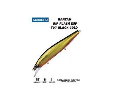 Воблер Shimano Bantam Rip Flash 115F T07 Black Gold